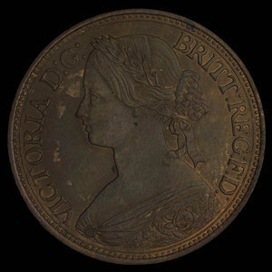 Canada, Victoria, 1 cent : 1861