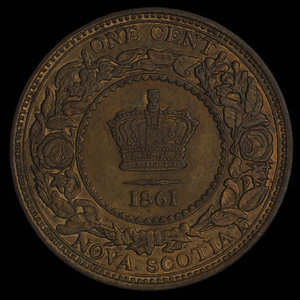 Canada, Victoria, 1 cent : 1861