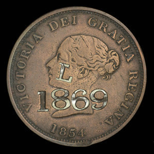 Canada, Province du Nouveau-Brunswick, 1 penny : 1854