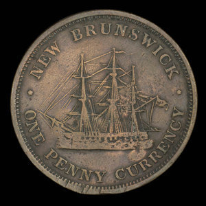 Canada, Province du Nouveau-Brunswick, 1 penny : 1854