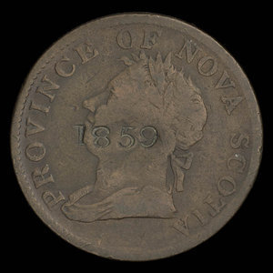 Canada, Province de la Nouvelle-Écosse, 1/2 penny : 1832