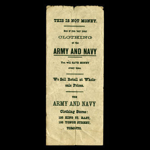 Canada, Army & Navy, aucune dénomination : 1887