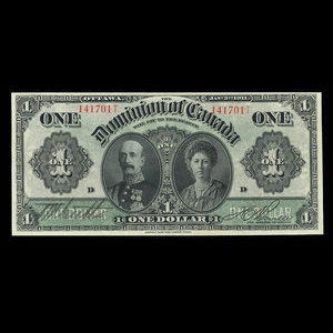 Canada, Dominion du Canada, 1 dollar : 3 janvier 1911