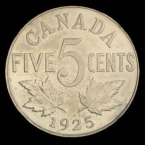 Canada, Georges V, 5 cents : 1925
