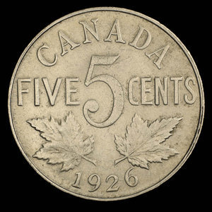 Canada, Georges V, 5 cents : 1926