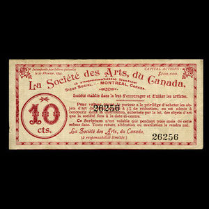 Canada, Société des Arts du Canada, 5 pour cent : 27 mars 1895