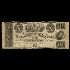 Canada, Commercial Bank of Fort Erie, 10 dollars : 1839