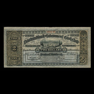 Canada, Gouvernement de Terre-Neuve, 2 dollars : 1911