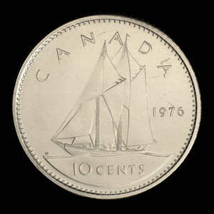Canada, Élisabeth II, 10 cents : 1976