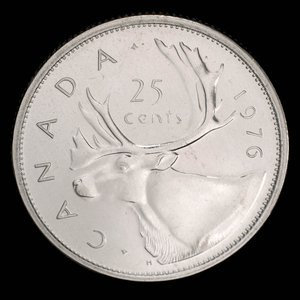 Canada, Élisabeth II, 25 cents : 1976