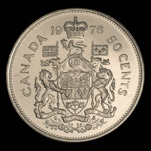 Canada, Élisabeth II, 50 cents : 1976