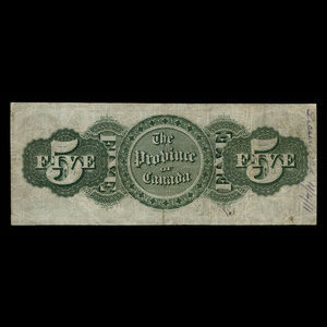 Canada, Province du Canada, 5 dollars : 1 octobre 1866