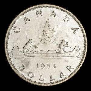 Canada, Élisabeth II, 1 dollar : 1953