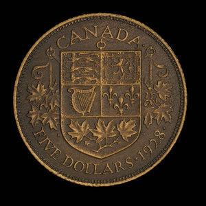 Canada, Georges V, 5 dollars : 1928