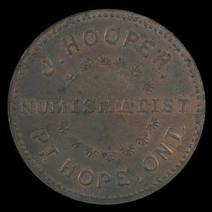 Canada, J. Hooper, aucune dénomination : 1895
