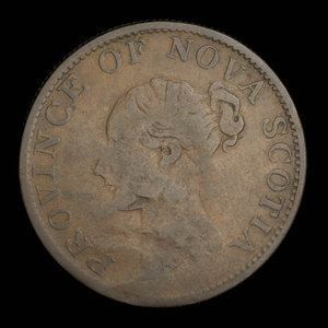 Canada, Province de la Nouvelle-Écosse, 1/2 penny : 1843