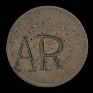 Canada, Province de la Nouvelle-Écosse, 1/2 penny : 1843