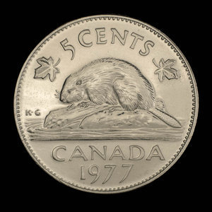 Canada, Élisabeth II, 5 cents : 1977