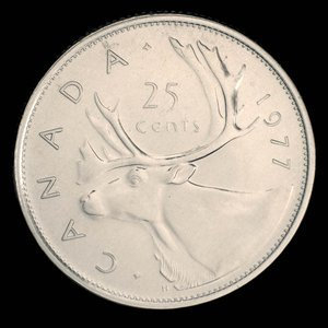 Canada, Élisabeth II, 25 cents : 1977
