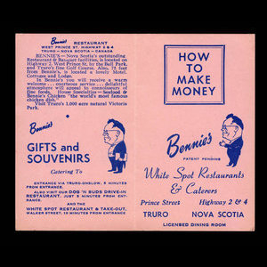 Canada, Bennie's Restaurant, aucune dénomination : 1950