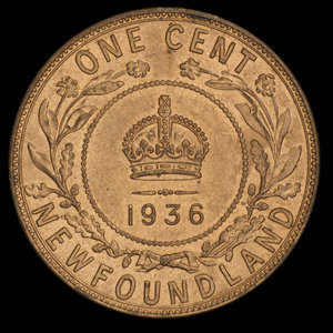 Canada, Georges V, 1 cent : 1936