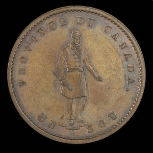 Canada, Banque de Québec, 1/2 penny : 1852