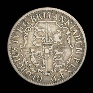 Grande-Bretagne, George IV, 1/4 dollar : 1822