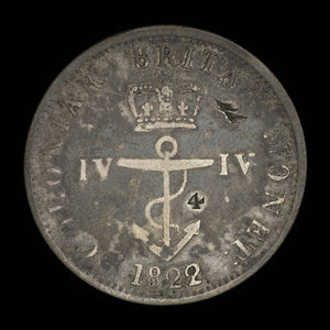 Grande-Bretagne, George IV, 1/4 dollar : 1822