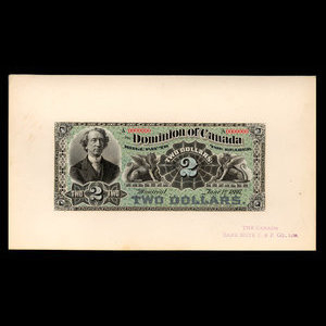 Canada, Dominion du Canada, 2 dollars : 1 juin 1886