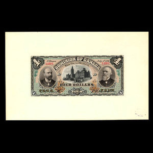 Canada, Dominion du Canada, 4 dollars : 1 juillet 1891
