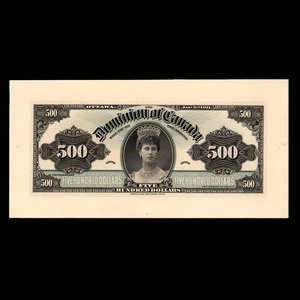 Canada, Dominion du Canada, 500 dollars : 3 janvier 1911