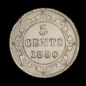 Canada, Victoria, 5 cents : 1880