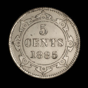 Canada, Victoria, 5 cents : 1885