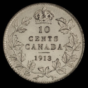 Canada, Georges V, 10 cents : 1913