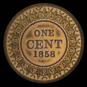 Canada, Victoria, 1 cent : 1858