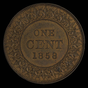 Canada, Victoria, 1 cent : 1858