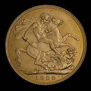 Canada, Édouard VII, 1 souverain : 1908