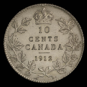 Canada, Georges V, 10 cents : 1912