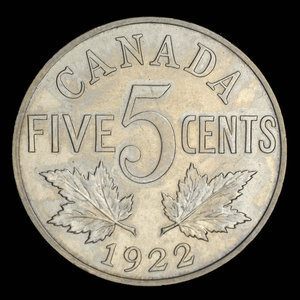 Canada, Georges V, 5 cents : 1922