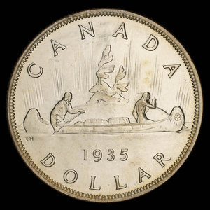 Canada, Georges V, 1 dollar : 1935