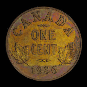 Canada, Georges V, 1 cent : 1936