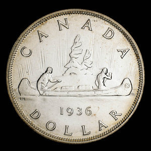 Canada, Georges V, 1 dollar : 1936