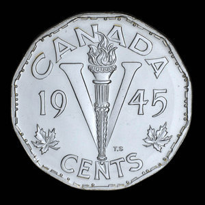 Canada, Georges VI, 5 cents : 1945