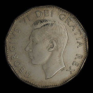 Canada, Georges VI, 5 cents : 1952