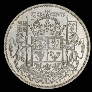 Canada, Georges VI, 50 cents : 1942