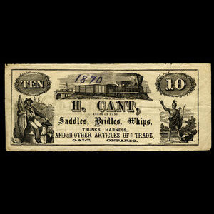 Canada, H. Cant, aucune dénomination : 1887