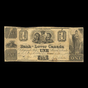 Canada, Bank of Lower Canada, 1 dollar : 1840