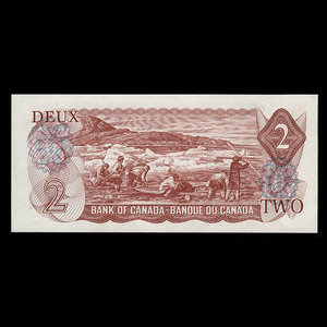 Canada, Banque du Canada, 2 dollars : 1974