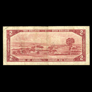 Canada, Banque du Canada, 2 dollars : 1954