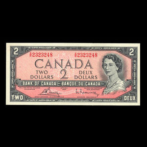 Canada, Banque du Canada, 2 dollars : 1954